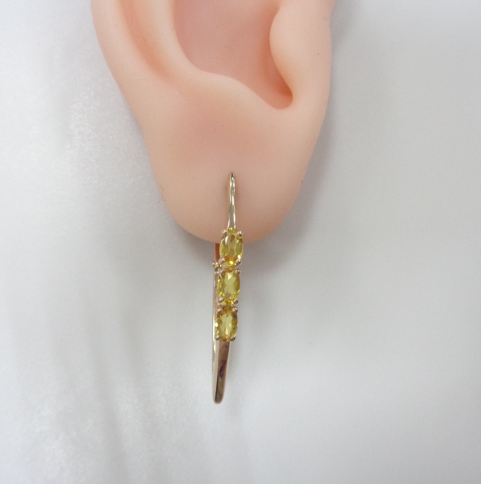 Серебряные серьги с цитринами